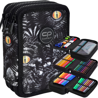 Coolpack tri -Chamber Cencil Case vybavených oči