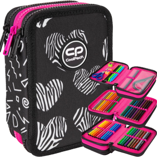 Coolpack tri -Chamber Cencil Case vybaveného srdca