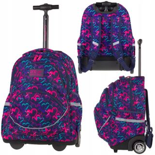 Batoh Coolpack pre dievča so srdcovými kolesami