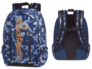 Coolpack batoh dopadu II 27L Camo Mesh Blue 84069