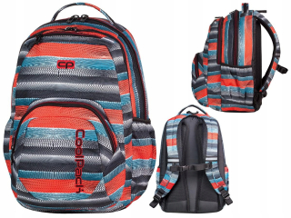 Coolpack multi -chamber batoh s pruhovanou oranžovou farbou