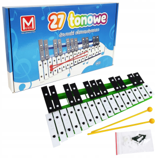 Dulcimer zvony 27 tónové chromatické lesk