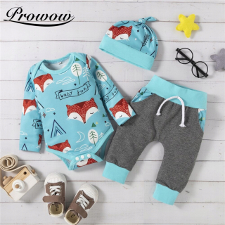 Oblečenie pre chlapčeka Cartoon Fox Bobysuit Baby Boy