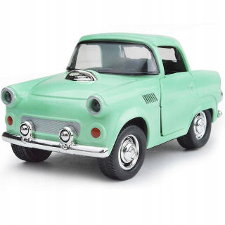 Karikatúra mini klasické auto chrobáka zliatiny zelená pull