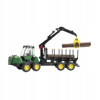 John Deere Tractor s prívesom na nakladanie a 4