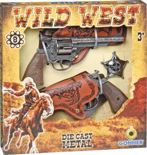 Cowboy - Metal Revolver X2, Khan x 2 Gonher