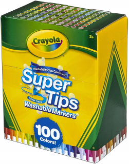 Crayola Super Tips Flamaster je umývateľná 100 kusov