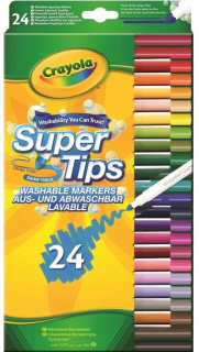 Crayola SuperTips viacfarebné umývateľné perá 24
