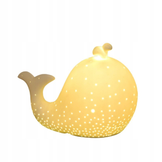 Kreatívna keramická LED stolná lampa Lovely Whale