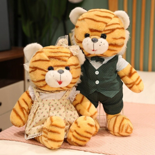 Roztomilý sladký tigr plyšový hračky krásny pár tiger