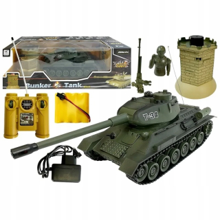 Tank R/C 1:28 na diaľku kontrolovanú zelenú s