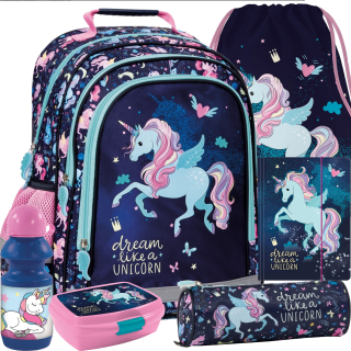 Derform Detský batoh 5in1 Unicorn Set