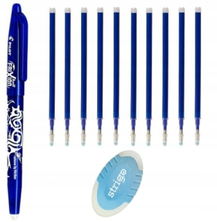 Pilotné frixionálne pero. Eraser+ 10 náhradných vložiek