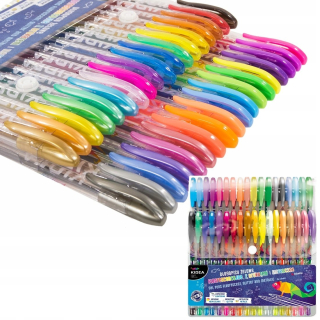 Gélové perá s fluorescenčnými trblietkami