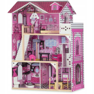 Dollhouse Drevená, veľká, 3 poschodia + výťah