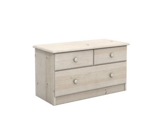 DSI-Meble: Drevená komoda Emil 2+1 xl biela