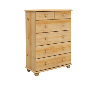 DSI-Meble: Drevená komoda Emil 2+4 XL na guľkách