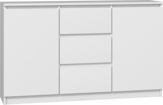 Veľká biela zásuvka 120 cm 3 zásuvky 2 Dvere Obývacia izba