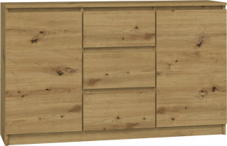 VEĽKÁ SKRIŇA 120CM DUB REMESELNÝ ZÁSUVKY DVERE OBÝVAČKA