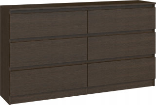 Veľká komoda 140 cm 6 zásuviek M6 140 wenge