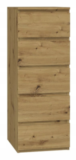 Veľká komoda 5 zásuviek Marcysia Oak Artisan