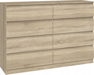 Veľká komoda 8 zásuviek 140 cm * Sonoma Oak