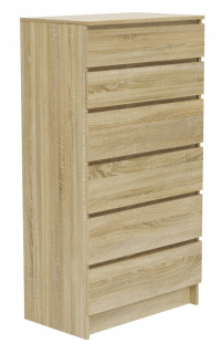 Veľká vysoká zásuvka so 6 zásuvkami 70 cm dub Sonoma