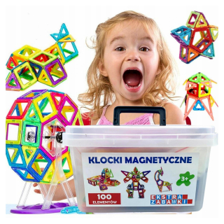 Veľké magnetické bloky xxl babka set 100 el