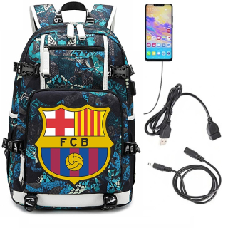 Veľký vodotesný batoh A4 USB FC Barcelona