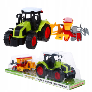 Veľký traktor + pohybujúce sa stroje poháňajú diely 38 cm