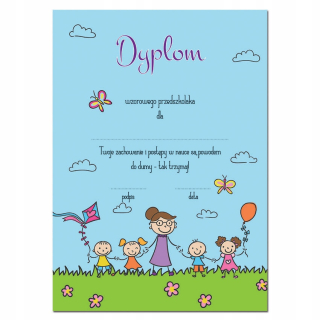 Diplom príkladného predškoláka A4 (25 kusov)