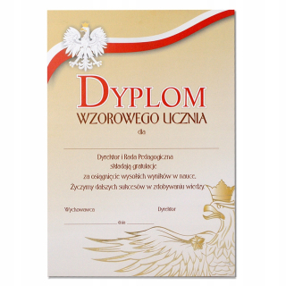 ŠTUDENTSKÝ VZOR DIPLOM A4 pozlátenie (25 kusov)