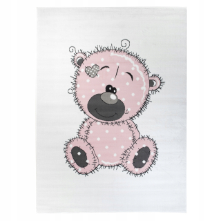 Koberec pre deti 120x170 Pastel Pink Teddy Bear