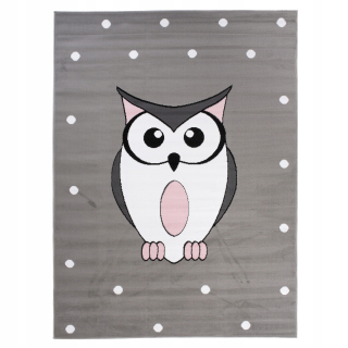 Koberec pre deti 120x170 Pastel Grey Owl