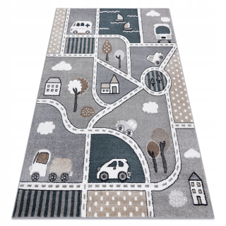 Detská koberec Fun 180x270 CM Street Grey #O231