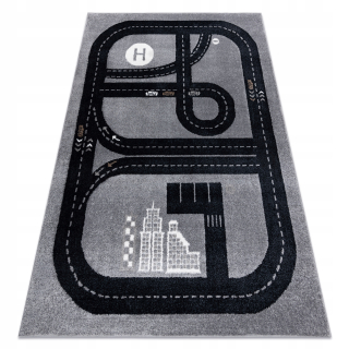 Detská koberec Fun 180x270cm Streets Grey #O239