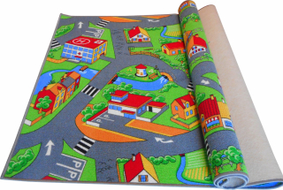 Koberec Wieś Wieś Streets City Farma Cars 150x180