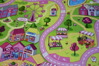 Detské koberce 200x450 Sweet Town Streets @71467