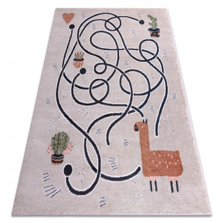 ZÁBAVNÝ DETSKÝ KOBEREC 160x220 cm LAMA GAME béžová # O568