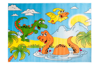 Zábavné deti koberec 300x400 DETI DINOSAURS 731BL