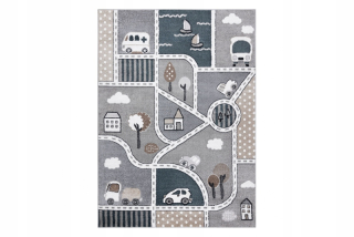 Zábavný koberec Strade 160x220 Town Town Grey 3D Hit