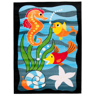 Kinder koberec 300x400 Soft Sea Blue Fish