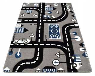 Petit City Carpet Miasto Streets Szary 3d 180x270