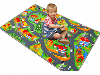 Koberec Wieś Streets Road Farma Smart 250x150 Atest