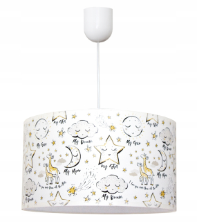Detská závesná lampa lampa tkanina Mnoho vzorov 24 hodín