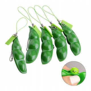Dekompresia edamame hračky squisha stlačte hrášok