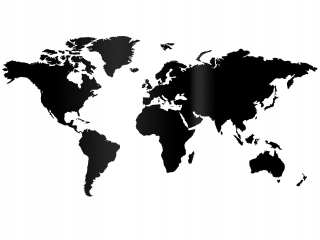 World Decoration World Map of Plexi