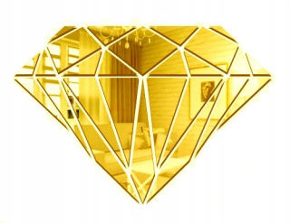 Dekoratívne akrylové zrkadlo Diamond Golden