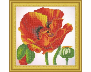 Diamond Mosaic 30x30 Červené maky