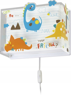 Dinosaury 1-bodová nástenná lampa 73458 Dalber